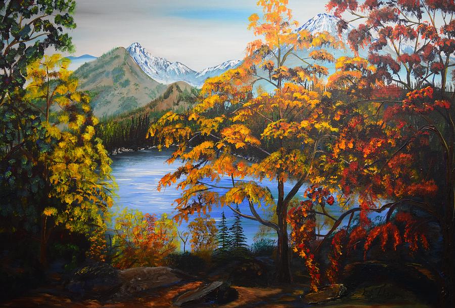Longs Peak and Bear Lake Painting by Eric Johansen