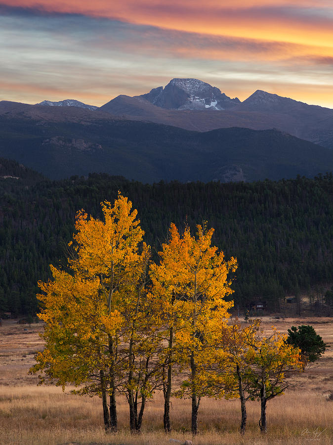 Longs Peak From Moraine Park - Fall Photograph by Aaron Spong