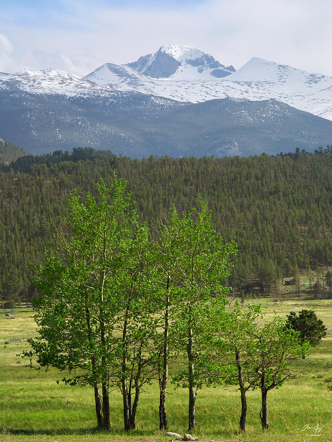 Longs Peak from Moraine Park - Spring Photograph by Aaron Spong