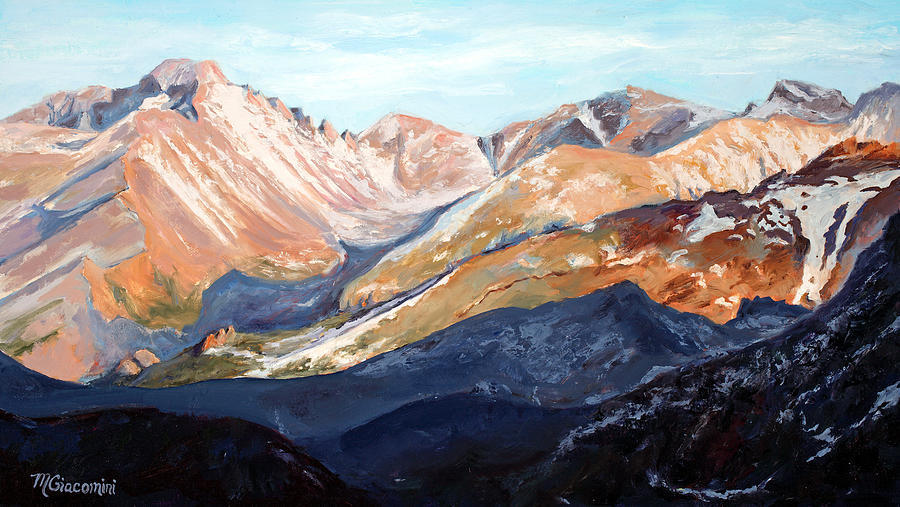Longs Peak from Trail Ridge Road Painting by Mary Giacomini