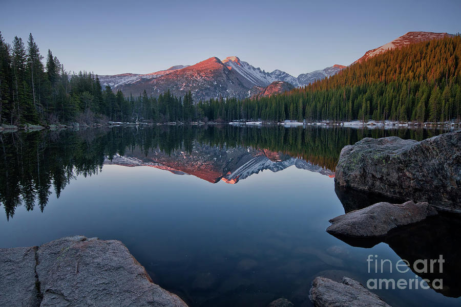 Longs Peak Reflection on Bear Lake Photograph by Ronda Kimbrow