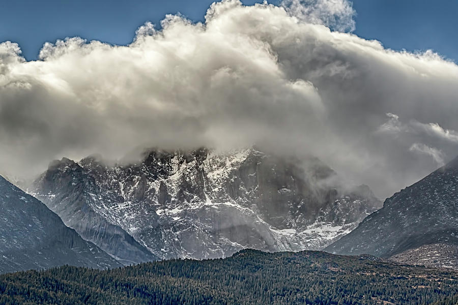 Longs Peak Snowstorm Photograph by Susan Rissi Tregoning
