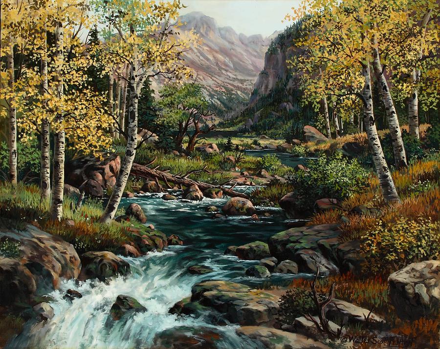 Long's Peak Painting By W Scott Fenton - Fine Art America