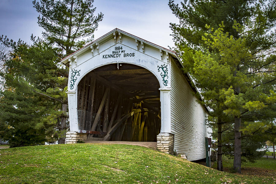 Longwood covered bridge Photograph by Jack R Perry