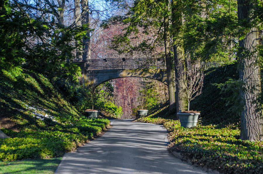 Longwood Gardens - Bridge over Path Photograph by Bill Cannon