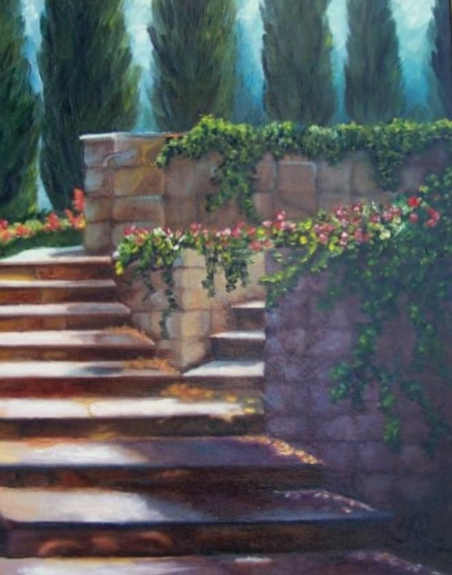 Longwood Gardens Painting by Susan Dehlinger