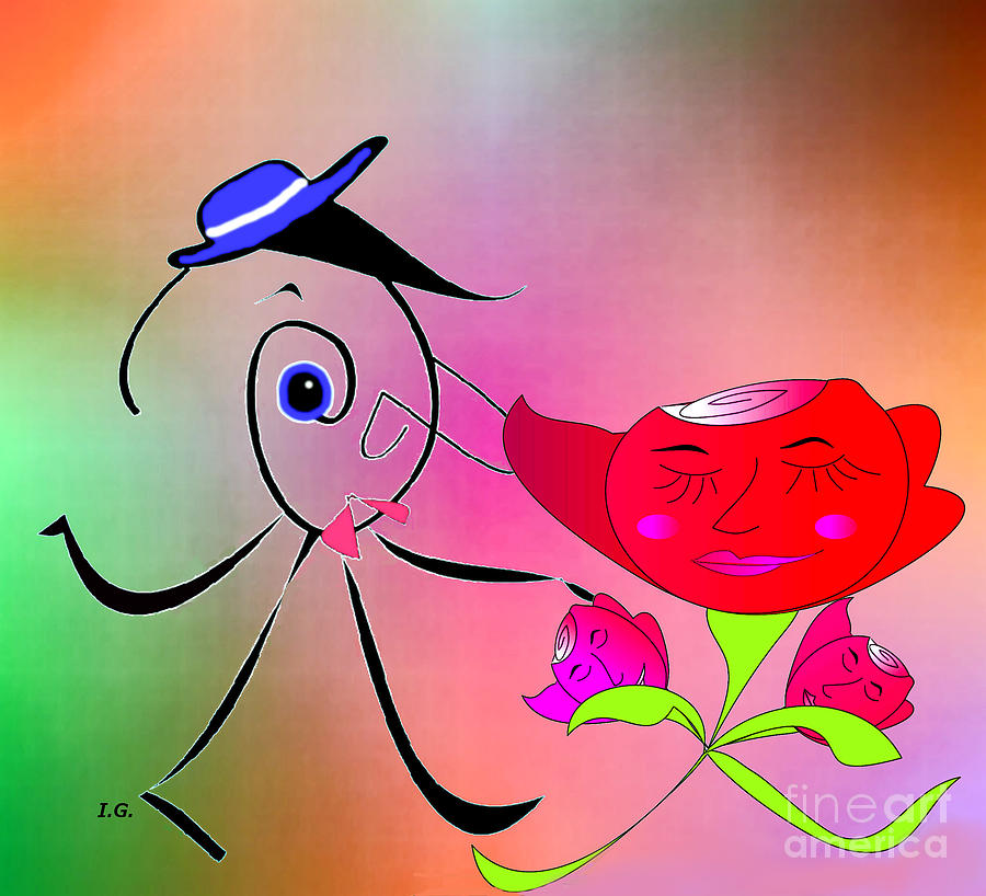 Look for your Rose Digital Art by Iris Gelbart