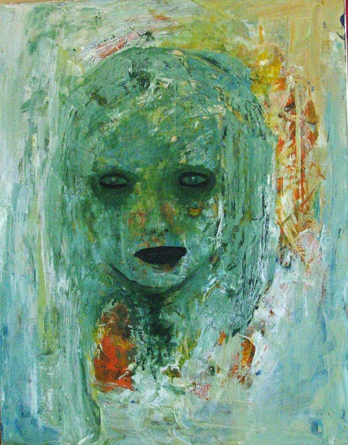 Look into my eyes if you want to hear my whispers Painting by Katerina Apostolakou