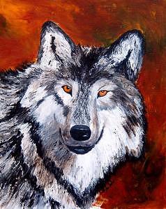 Wolves Painting - Look Into My Eyes by Tami Booher