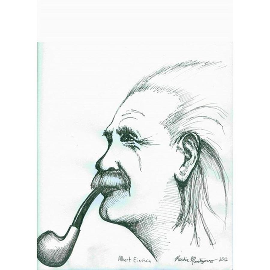 Albert Einstein Photograph - Look, Its Albert!  #electrickoolaidart by Richie Montgomery