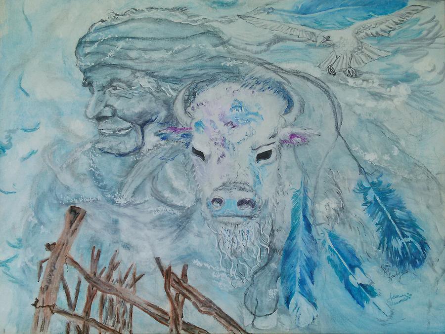 Nations Painting - Look To The Past For Tomorrow by Michelle Reid Nations Painting - Look To The Past For Tomorrow by Michelle Reid