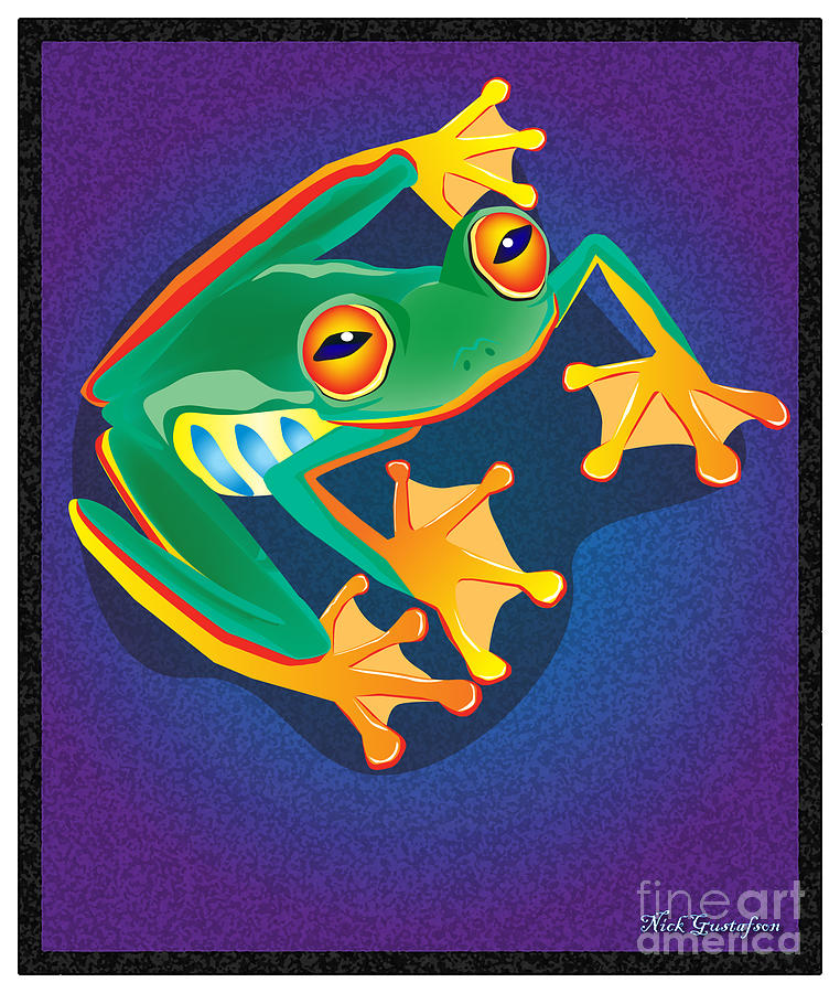 Frog Digital Art - Lookin at you by Nick Gustafson