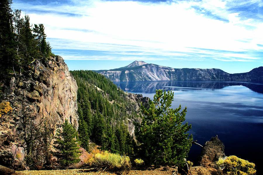 Looking Across Crater Lake Photograph by Frank Wilson