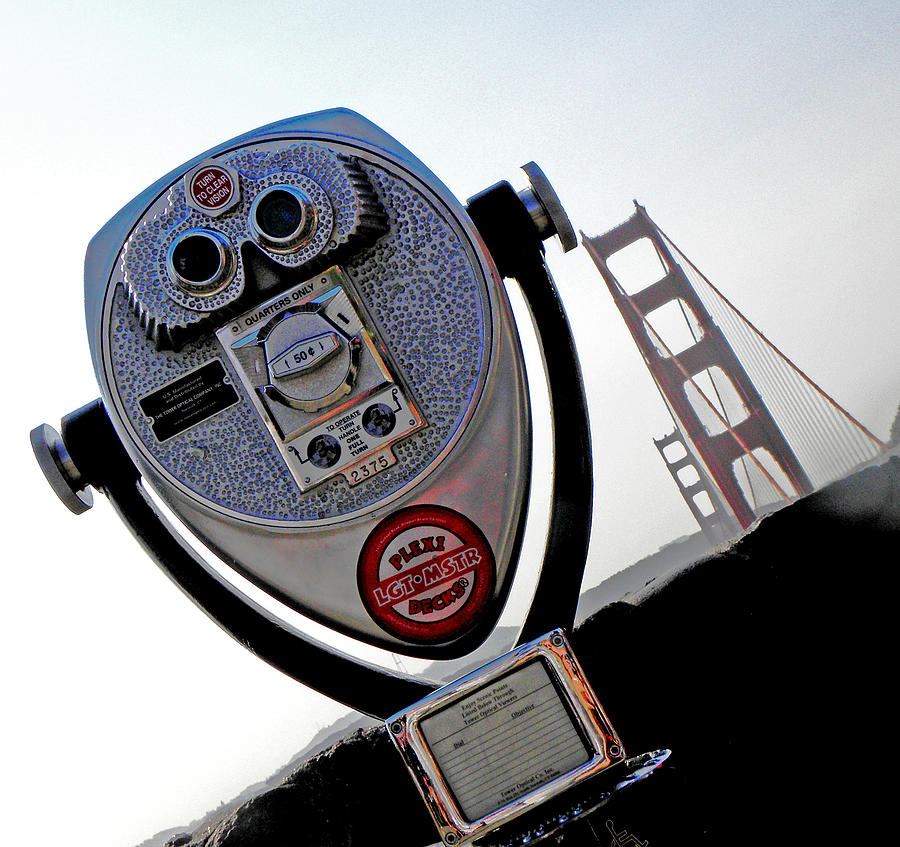 Golden Gate Bridge Photograph - Looking at the Golden Gate Bridge one by Elizabeth Hoskinson