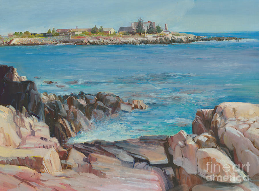 Walkers Point Painting - Looking at Walkers Point Estate  by P Anthony Visco