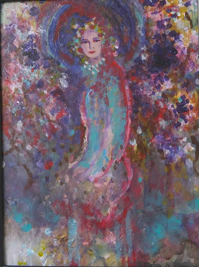 Female Painting - Looking Back by Norma Malerich