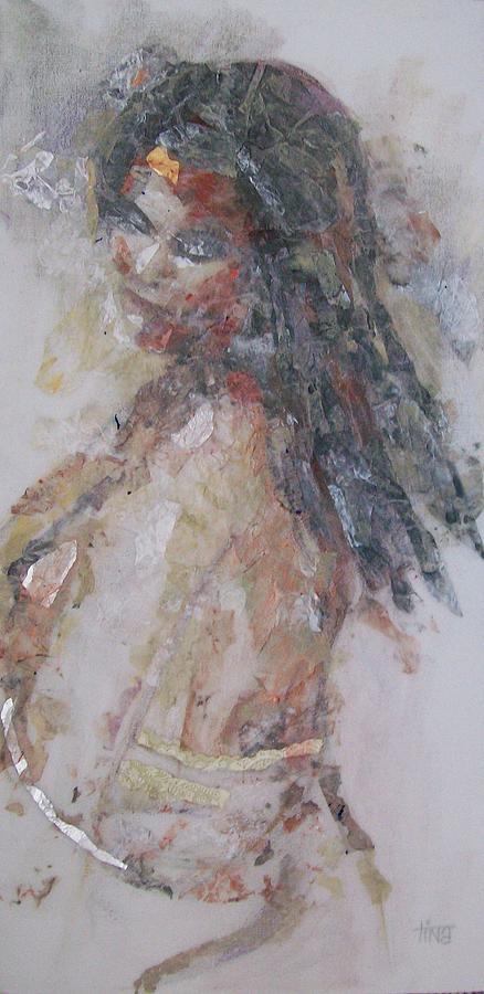 Figurative Painting - Looking Back by Tina Siddiqui Figurative Painting - Looking Back by Tina Siddiqui