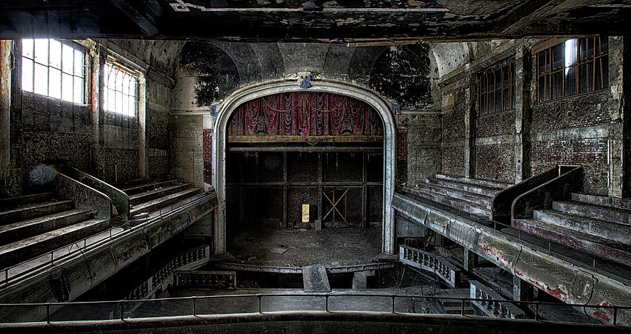 Looking down from the balcony - abandoned theatre building Photograph by Dirk Ercken