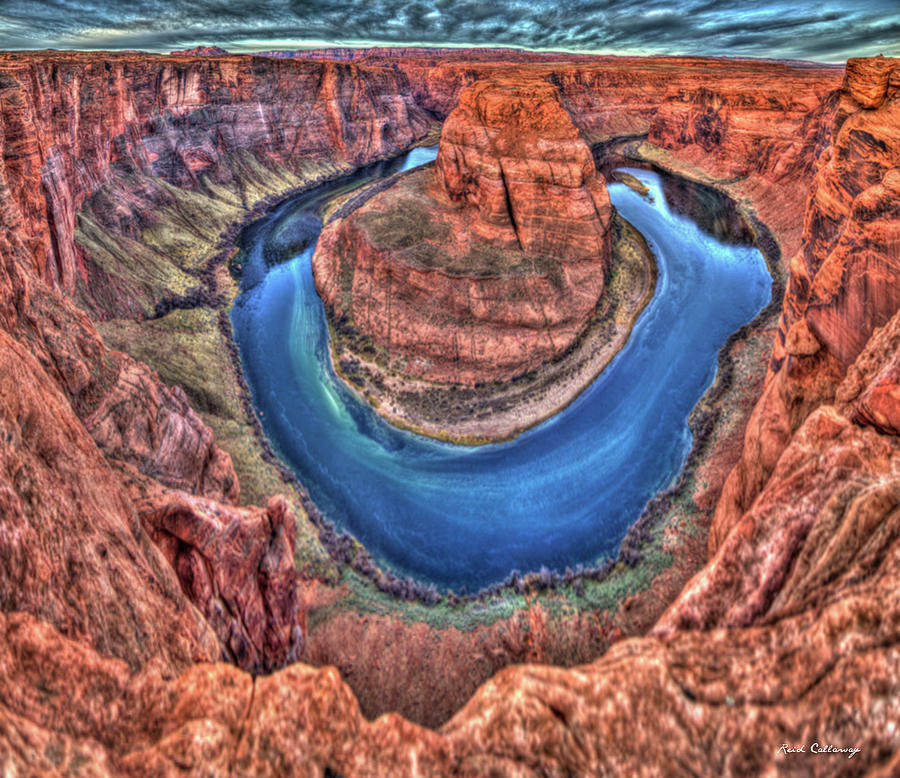 Looking Down Horseshoe Bend Grand Canyon National Park Art Photograph by Reid Callaway