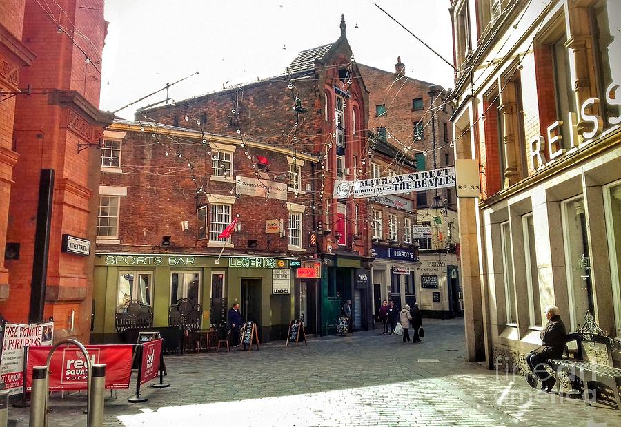 Looking Down Mathew Street from Whitechapel Photograph by Joan-Violet Stretch