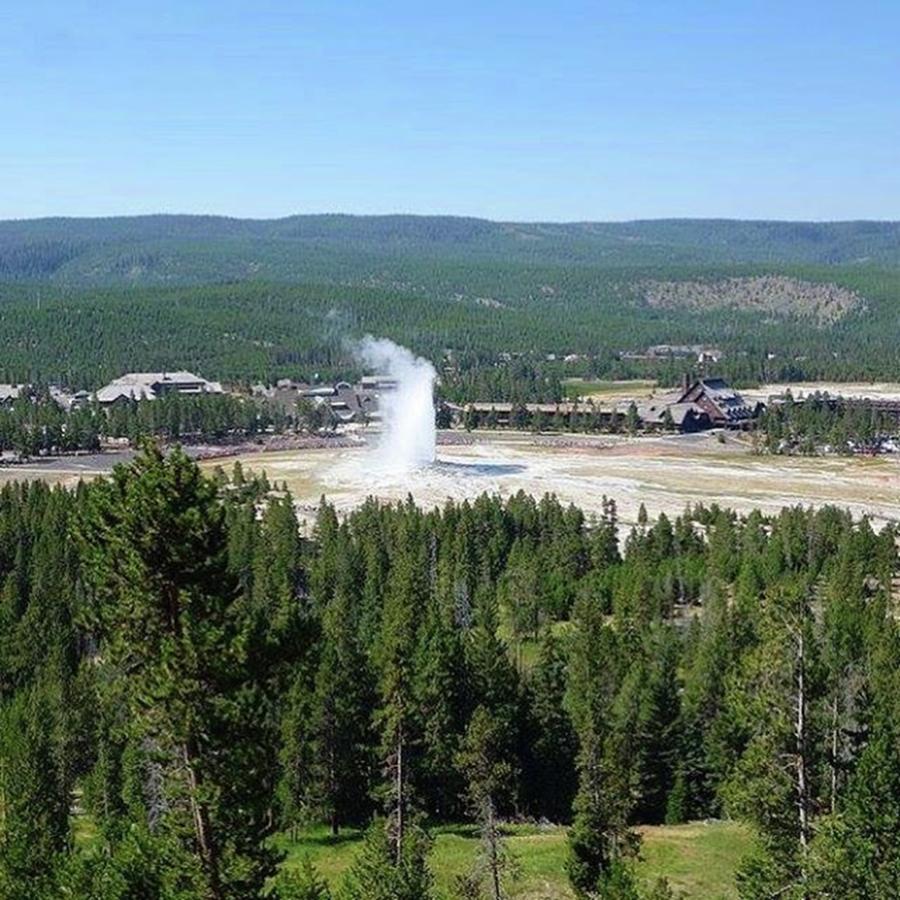Yellowstone National Park Photograph - Looking Down On #oldfaithful And The by Patricia And Craig