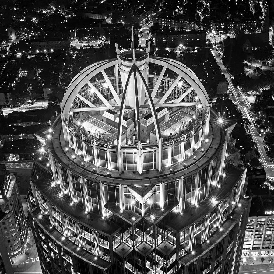 Looking Down on the Huntington Street Building Boston MA Black and White Photograph by Toby McGuire