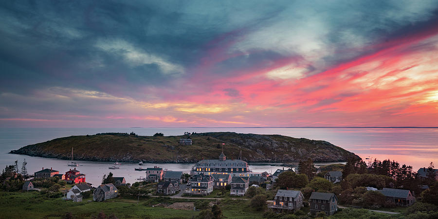 Looking Down on the Village of Monhegan Photograph by Darylann Leonard Photography