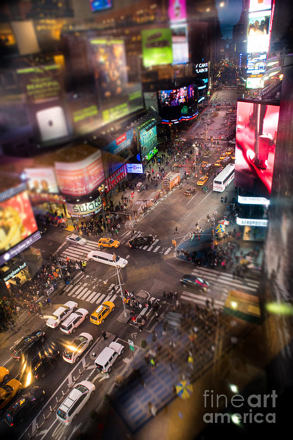 Looking down on Time Square Photograph by Jerry Fornarotto
