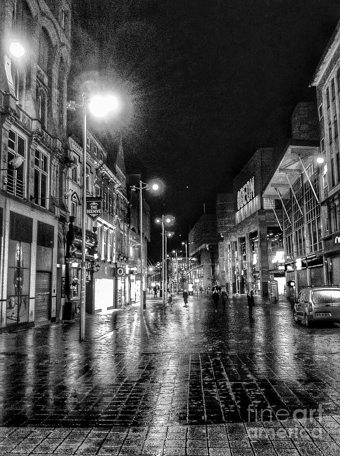 Looking Down Paradise Street in Black and White Photograph by Joan-Violet Stretch