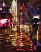 Night Painting - Looking for a Taxi by Ed Slack Night Painting - Looking for a Taxi by Ed Slack