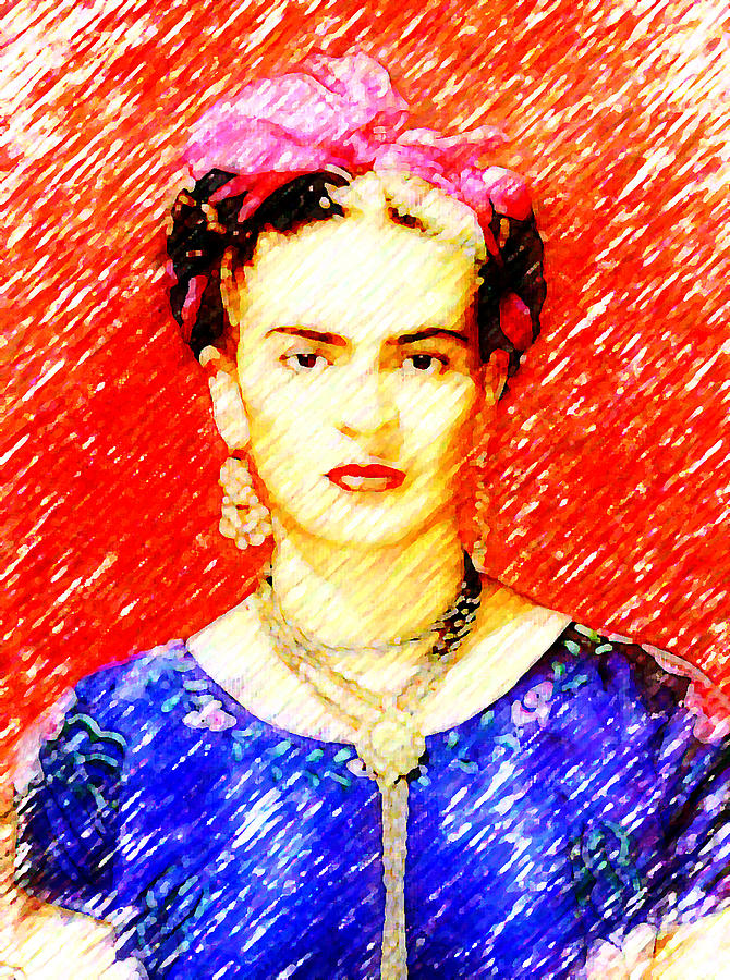 Frida Digital Art - Looking for Frida  by Madalena Lobao-Tello