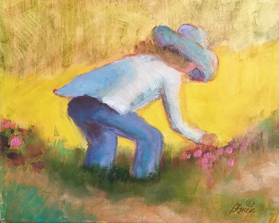 Looking for Grasshoppers Painting by Patricia Amen
