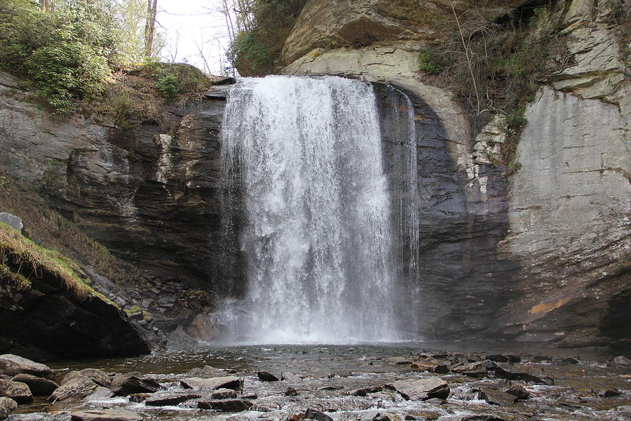 Looking Glass Falls front view Photograph by Allen Nice-Webb