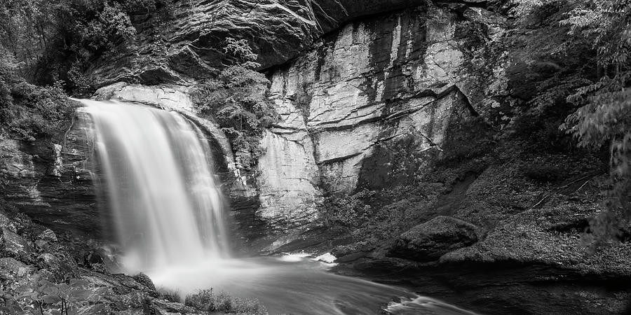Looking Glass in Pisgah National Forest Black and White Panorama Photograph by Ranjay Mitra