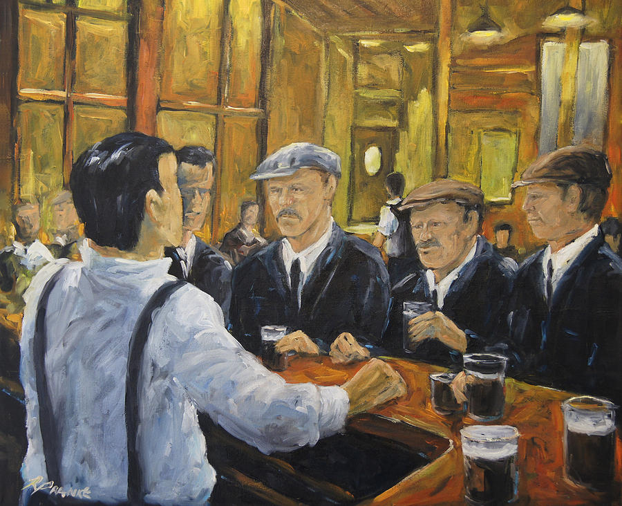 Looking in the pub Painting by Richard T Pranke