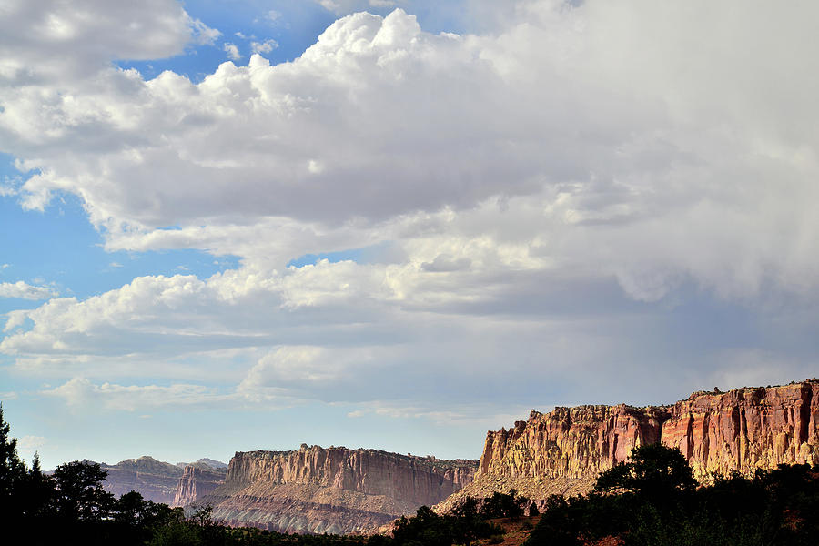 Looking North along Capitol Reef Photograph by Ray Mathis