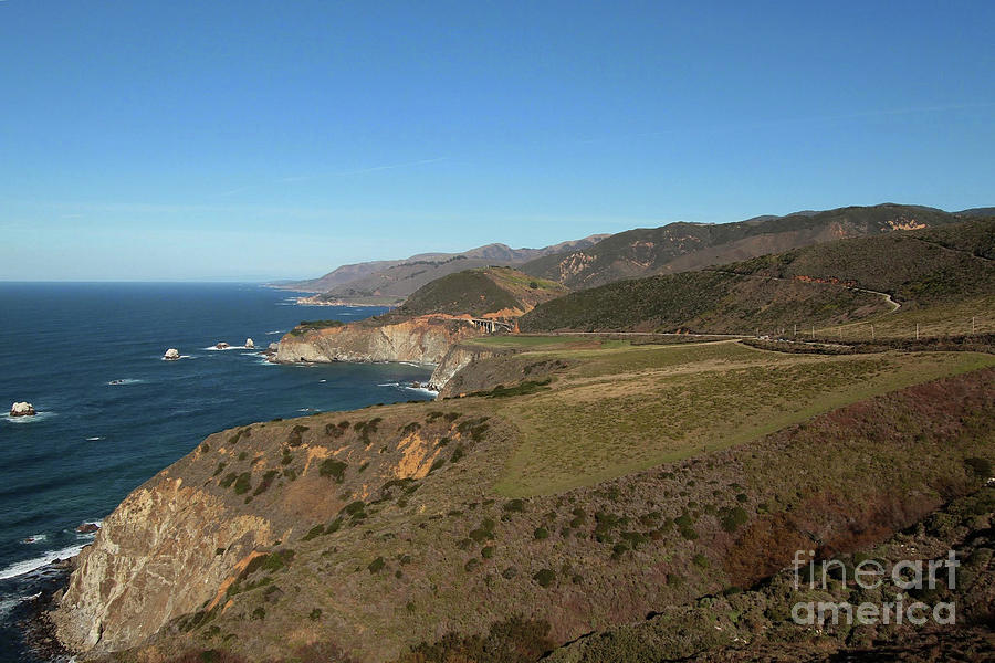 2012 Photograph - Looking north from Hurricane Point on the Big Sur Highway 12/20/ by Monterey County Historical Society