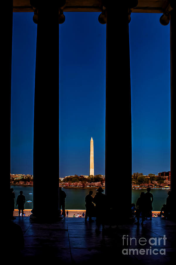Looking out from the Jefferson Memorial Photograph by Nick Zelinsky Jr