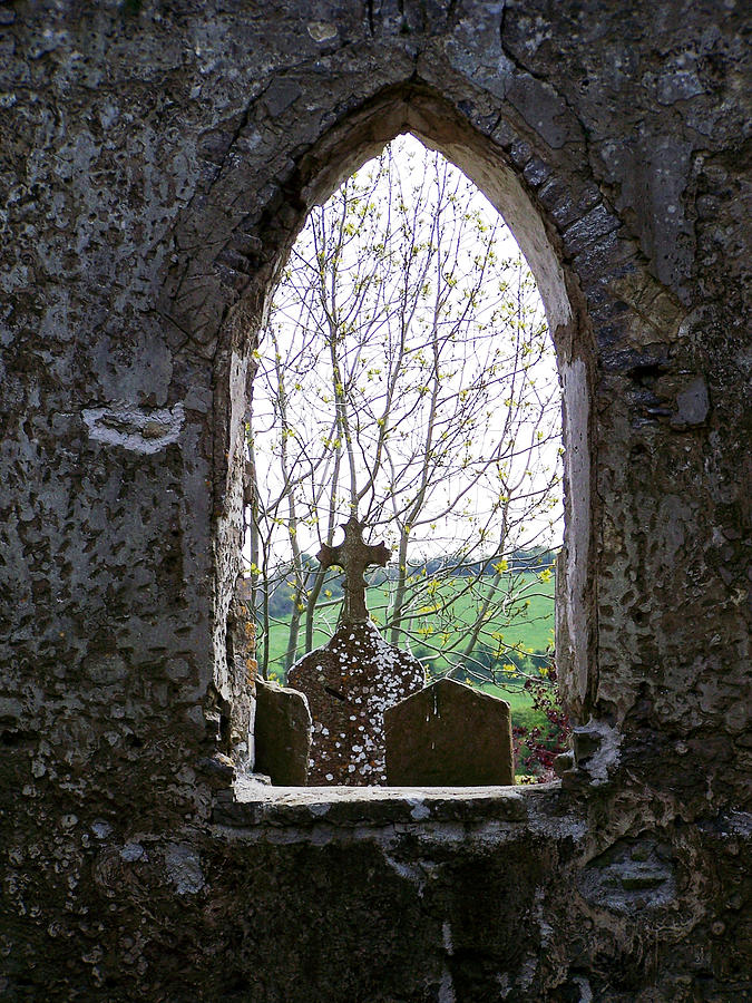 Landscape Photograph - Looking Out Fuerty Church Roscommon Ireland by Teresa Mucha
