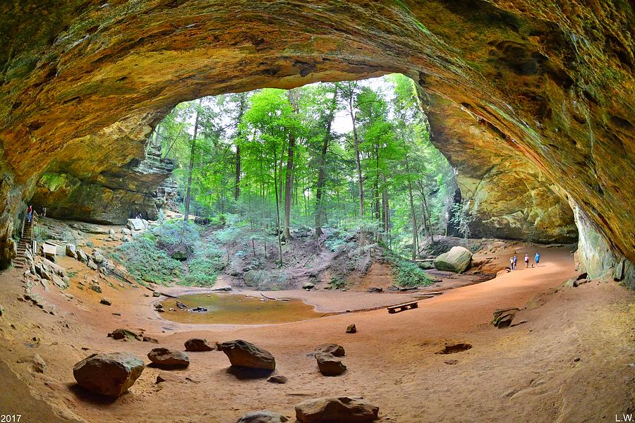 Looking Out Of Ash Cave Hocking Hills Ohio Photograph by Lisa Wooten