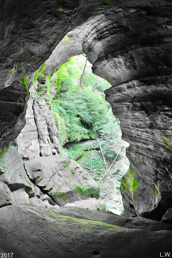 Looking Out Of Rock House Hocking Hills Ohio 2 Photograph by Lisa Wooten