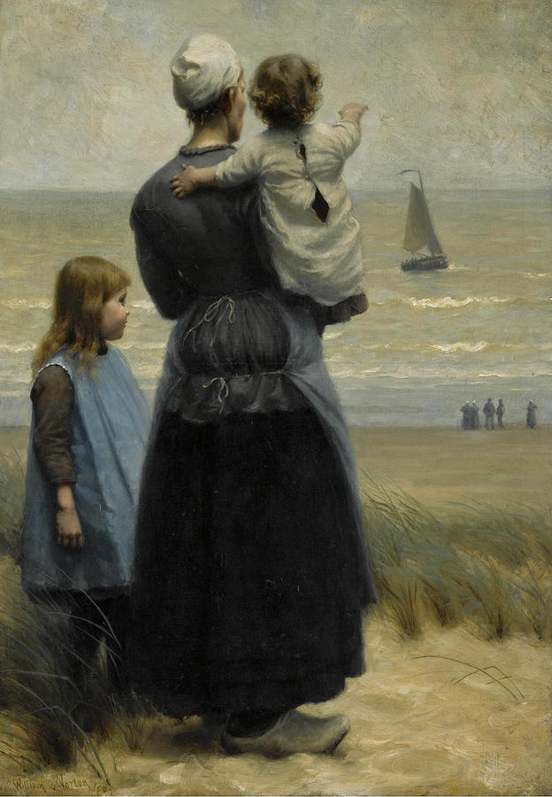 Looking Out To Sea Painting - Looking out to Sea by William Edward Norton