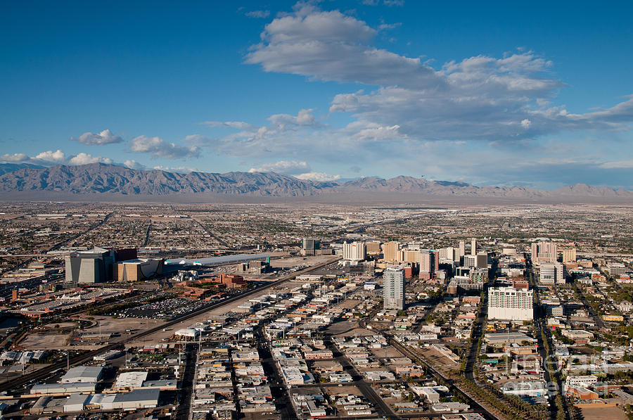 Las Vegas Photograph - Looking over Downtown by Andy Smy