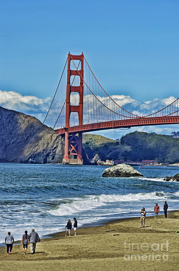 Golden Gate Bridge Photograph - Looking The Golden Gate Bridge Facing towards the North by Jim Fitzpatrick