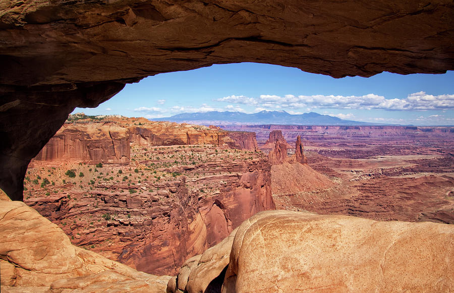 Looking through Mesa Arch Photograph by Carolyn Derstine
