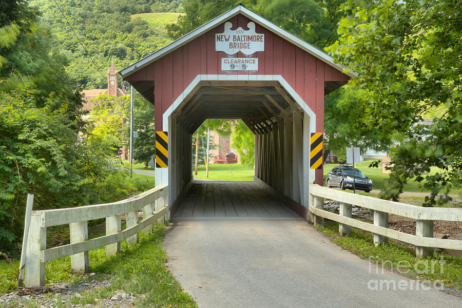Looking Through The New Baltimore Covered Bridge Photograph by Adam Jewell