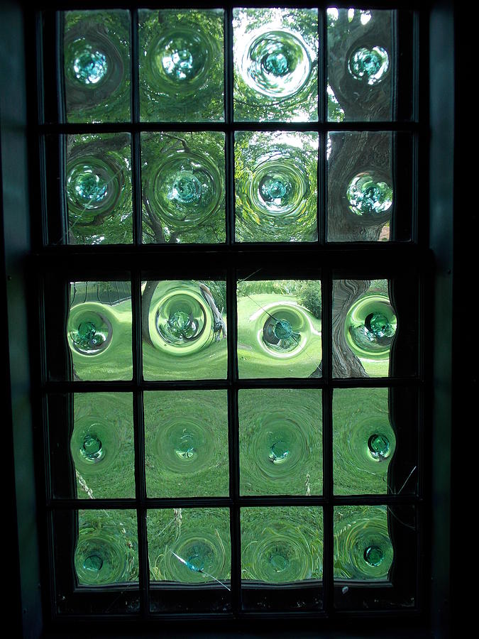 Shelburne Photograph - Looking Thru Bubble Glass Window by Catherine Gagne