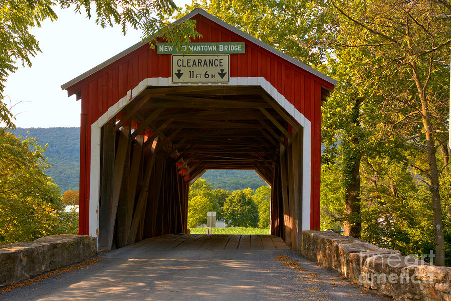 Looking Thrugh The New Germantown Covered Bridge Photograph by Adam Jewell