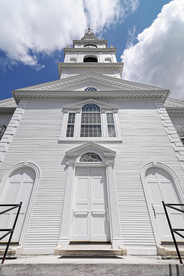 Looking Toward Heaven -- Historic Church in Middlebury, Vermont Photograph by Darin Volpe