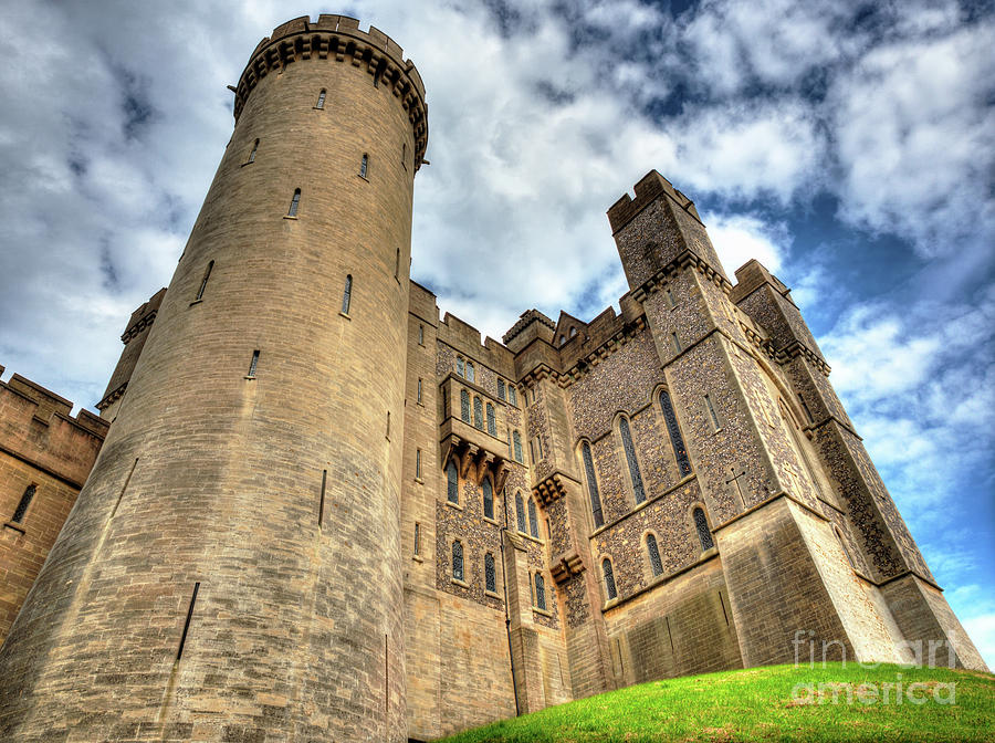 Arundel Castle Photograph - Looking up at Arundel Castle with its turrets reaching the skies by Mark Carnaby Arundel Castle Photograph - Looking up at Arundel Castle with its turrets reaching the skies by Mark Carnaby